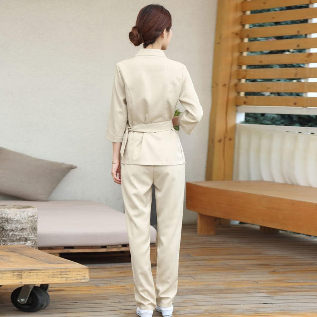 BESPORTBLE Women Salon Aprons Hair Stylist Overalls Spa Suit Dyeing Clothes Foldable Lightweight
