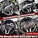 Hand-Stitched Steering Wheel Wrap for Mercedes C-Class W204/E-CLASS W212 W207/SLK-Class C172/CLA-CLASS W117/CLS-Class C218 2012 2013 2014 Interior Steering Wheel Protection Skin Cover Accessories