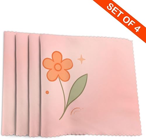 Miniatura 4 de Rectangular Placemats Set of 4, Heat Resistant Powder Mist Printed Kitchen Dining Table Mats