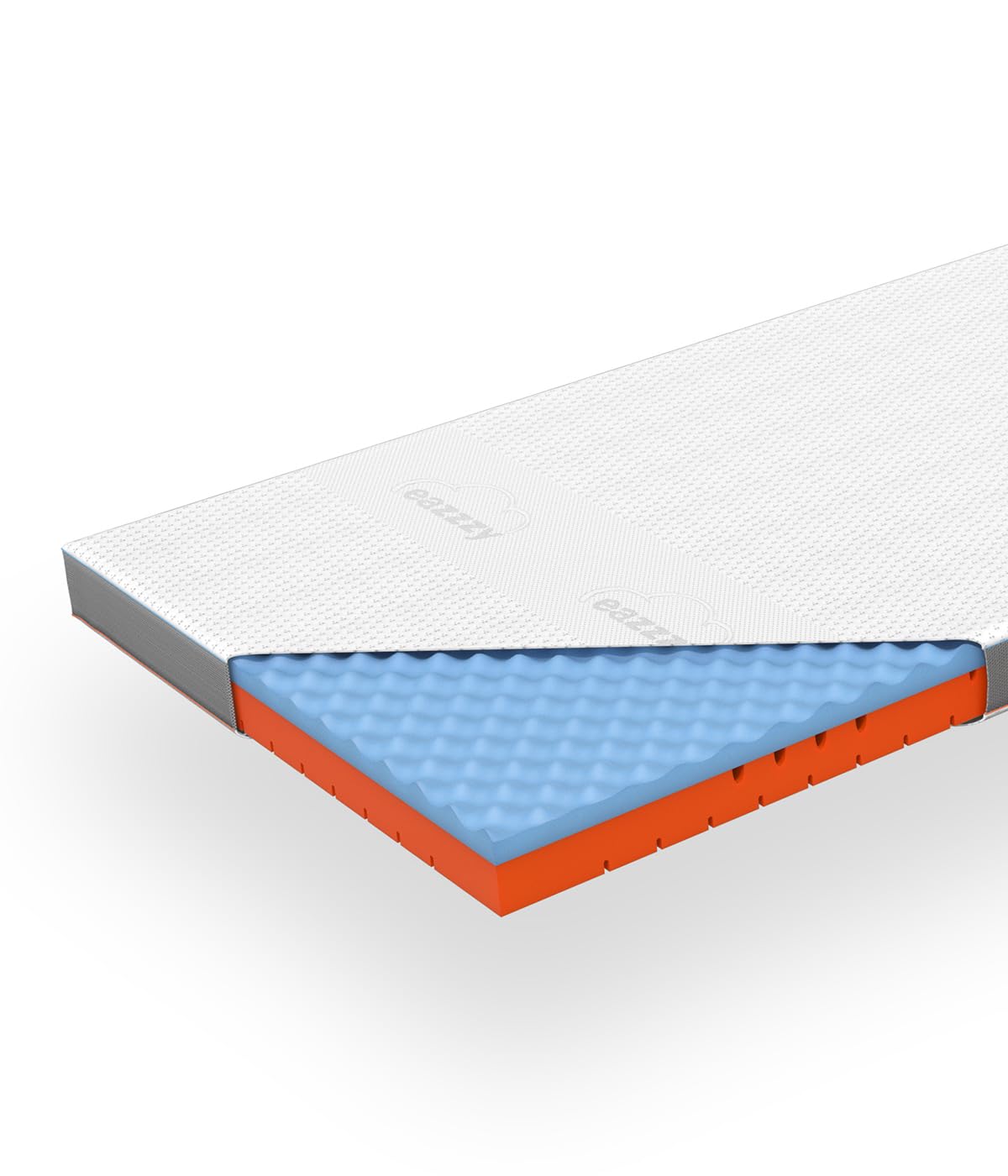 Genius eazzzy Topper Premium Cube Advance 9 cm de altura, sobrecolchón reversible 2 en 1 con función de enfriamiento, espuma de memoria, cubierta transpirable con efecto antibacteriano, tamaño 200 x