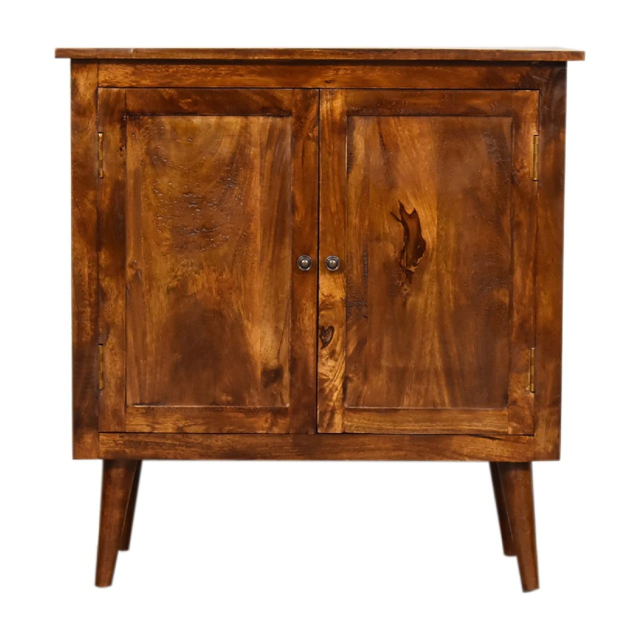Artisan Furniture Chestnut Solid Wood Nordic Style Cabinet, Mango, Brown, One Size