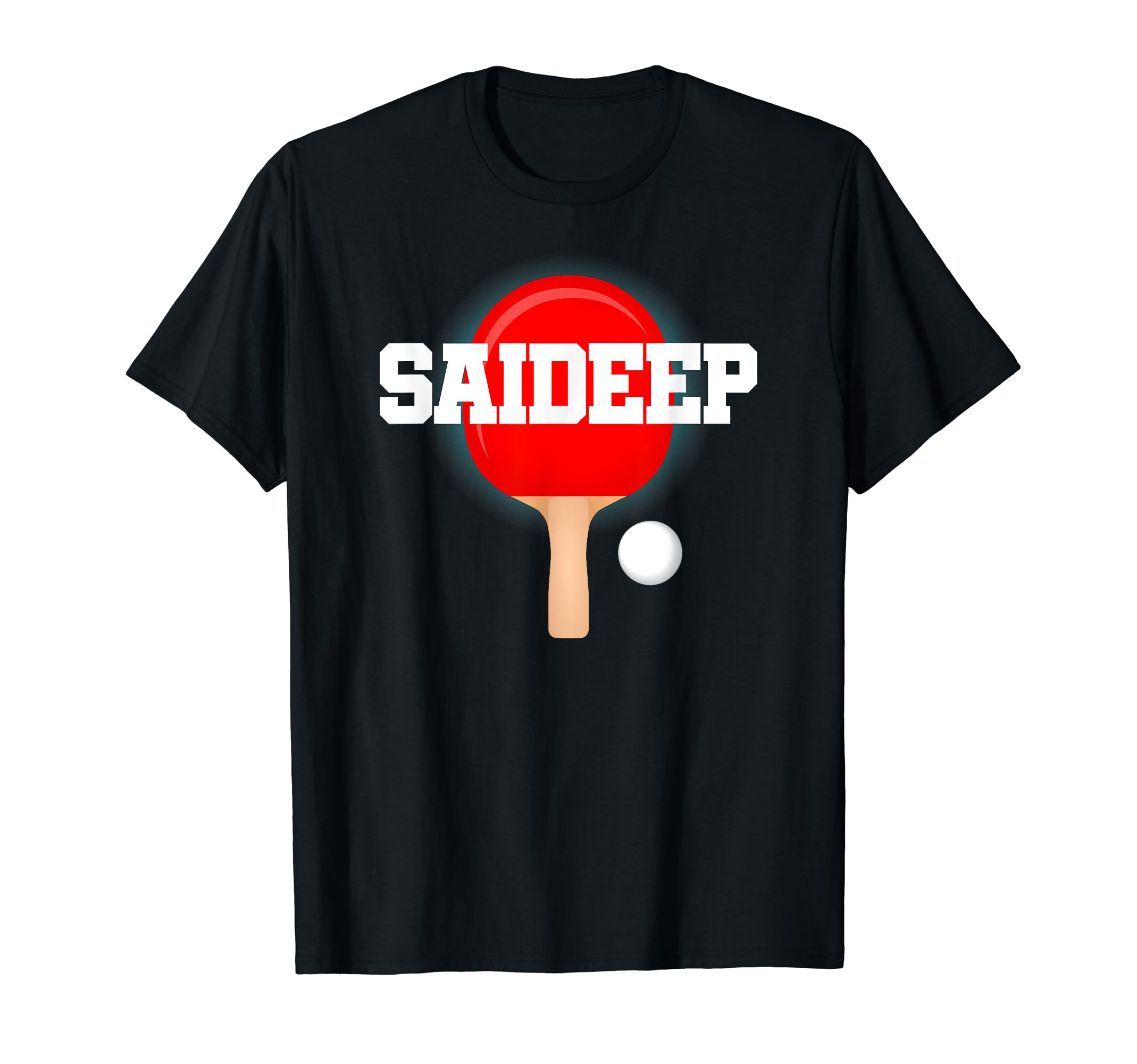 Saideep Name Boys Table Tennis Ping Pong Game Racket Sports T-Shirt