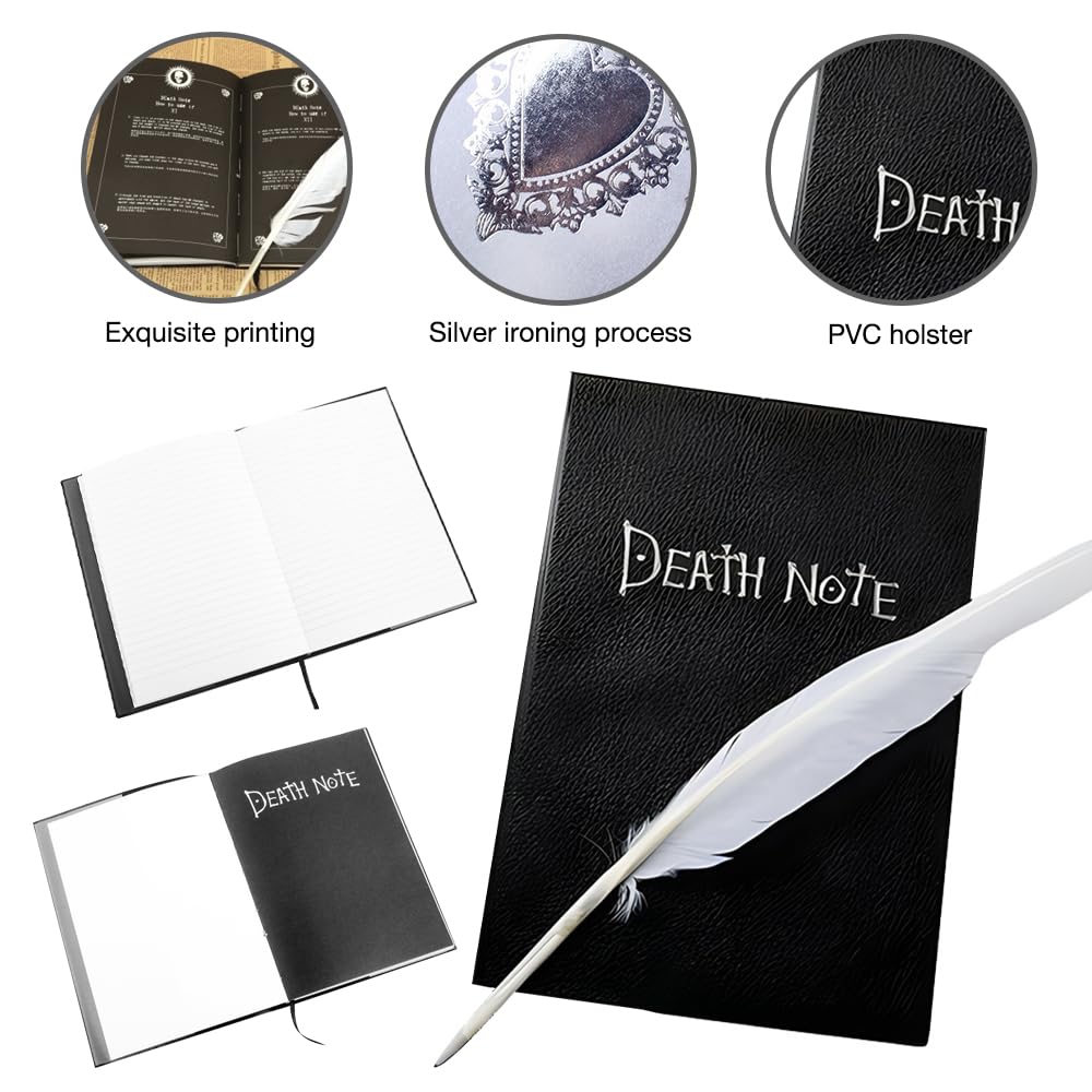 Carnet Death Note Avec Plume Et Accessoires – Kit Complet Pour Fans D’anime Et Cosplay