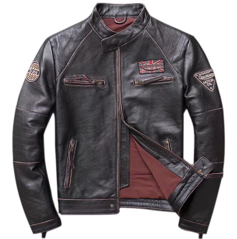 美品✨牛革　URBANBARON　3XL レザージャケット　シングルライダース Amazon.co.jp: urbanbaronヨーロッパ米国レザージャケット男性本