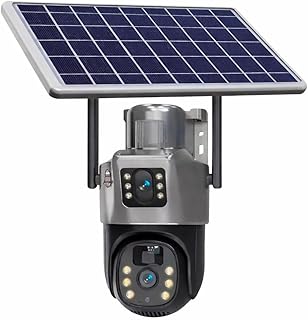 JB Supar Dual Lens Solar Powered PTZ Outdoor CCTV Camera | 360° View | Color Night Vision | Motion Detection | Two Way Aud Price In India