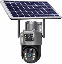 JB Supar Dual Lens Solar Powered Security Camera Outdoor | 360° PTZ WiFi CCTV Camera | Color Night Vision | Motion Detection | Two Way Audio & Mobile App V380 Pro (New Dual Lens Solar)