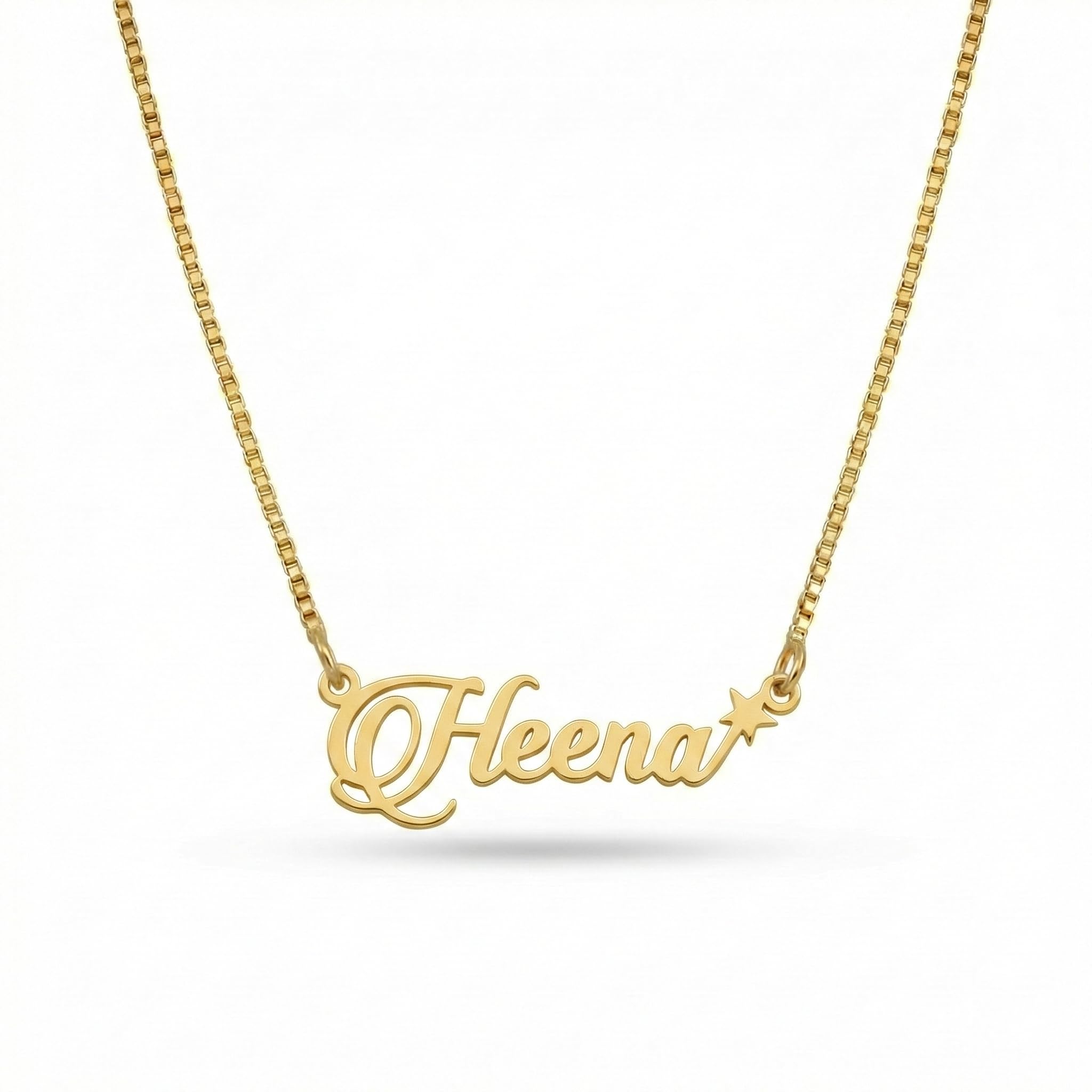 Star Design Name Necklace Personalized Golden Chain with Elegant Star Charm-image-40