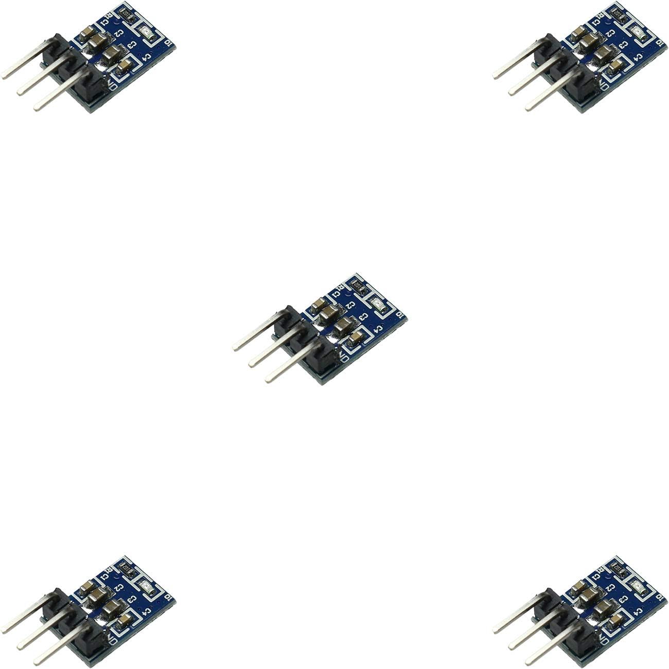 CSNSD AMS1117 Buck Converter 5PCS 3 Pins 4.75V-12V to 3.3V Power Supply Module DC to DC Step-Down AMS1117-3.3V Voltage Regulator for Arduino Module