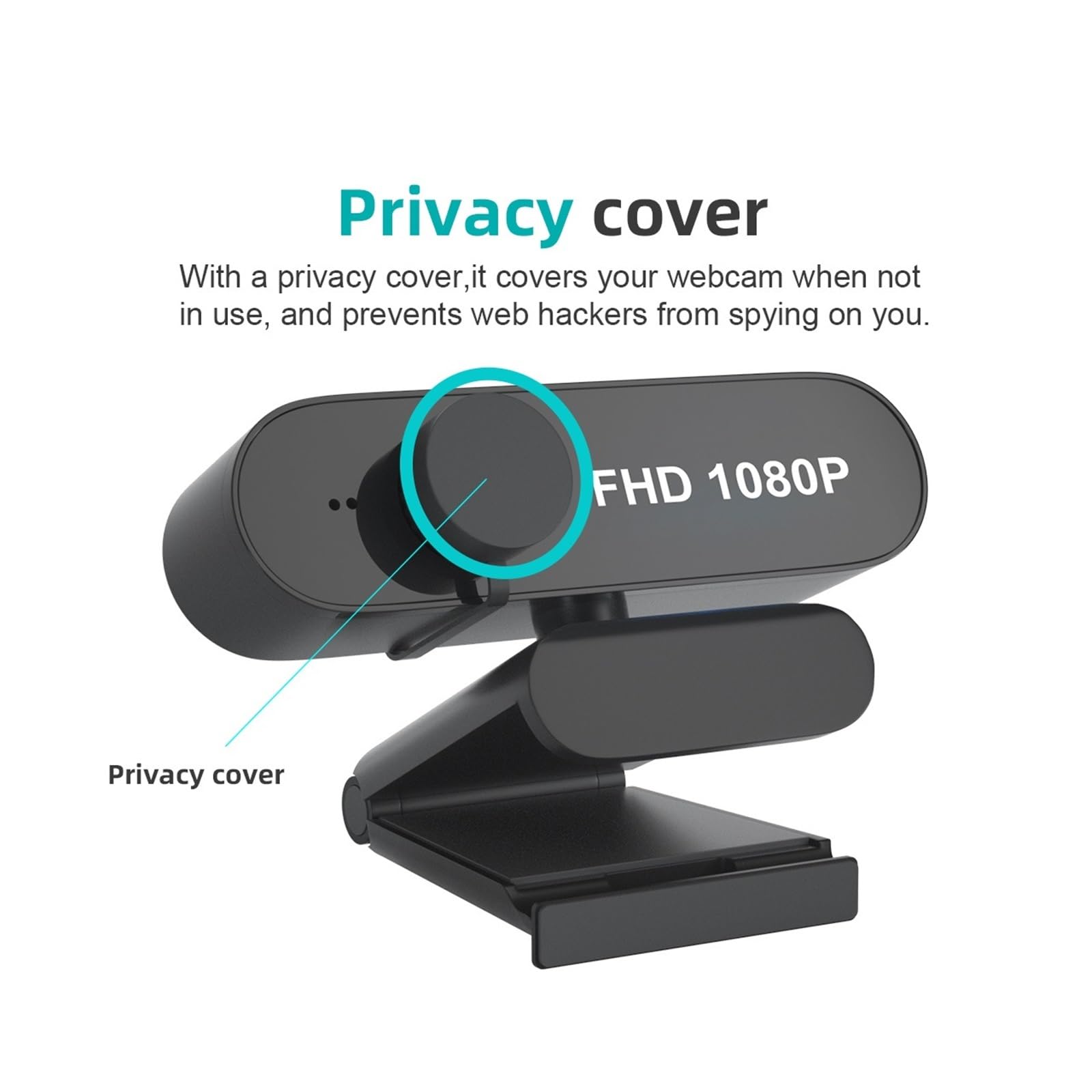 Webcam, Cámara Web USB de 1080P con reducción de Ruido de Gran Angular for PC, portátil, videoconferencia, Estudio en línea, cámara Web de transmisión en Vivo