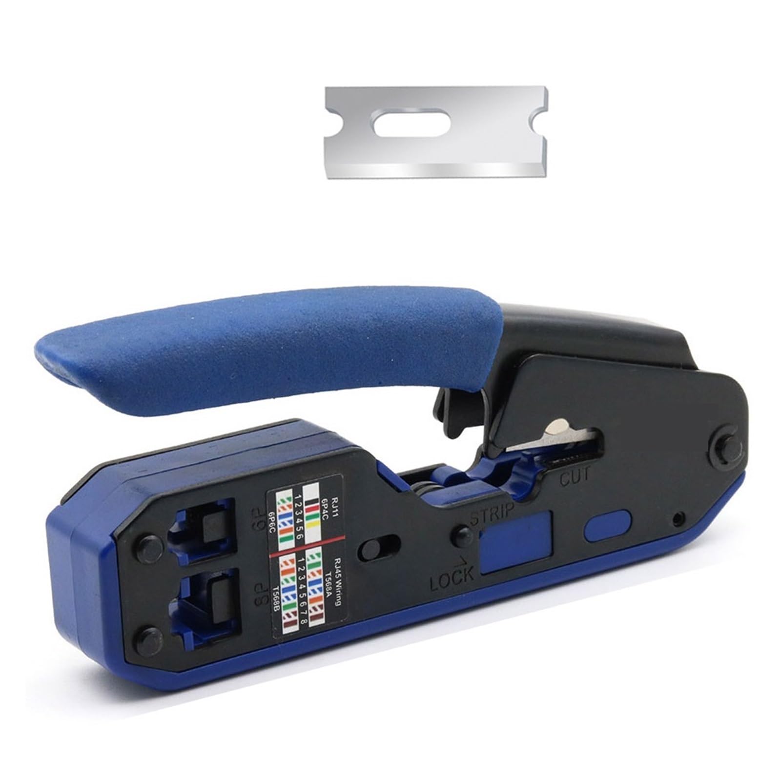 Pince À Sertir Cat6 Cat5e Cat5 RJ45 Réseau Dénuder Ethernet Câble RG45 RJ11 Multifonction Sertissage De PréCision(SET A)