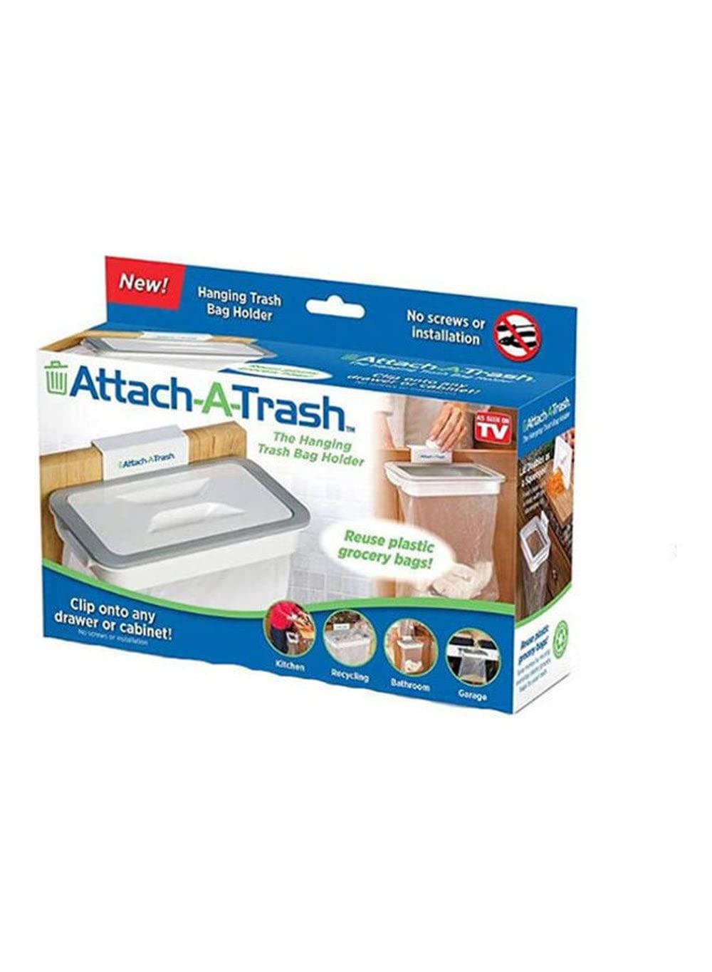 Dubai Gallery Attach-A-Trash The Hanging Trash Bag Holder Grey 30G