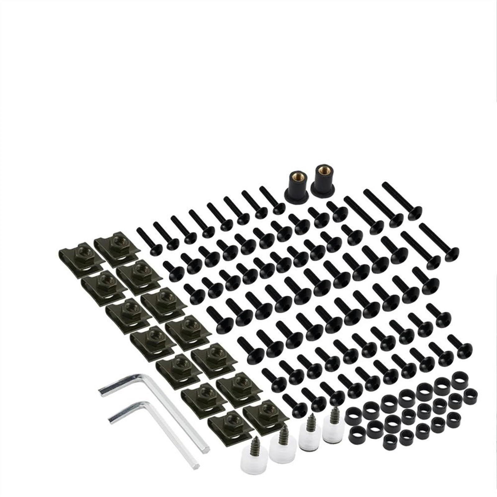 155PCS Motorcycle Body Fairing Bolts CNC Screws For GSXR GSX-R 600 750 1000 GSX R K1 K2 K3 K4 K5 K6 K7 K8 K9 CNC Alloy(Black)