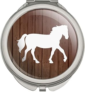 GRAPHICS & MORE Horse Silhouette Cowboy Western Compact Travel Purse Handbag Makeup Mirror