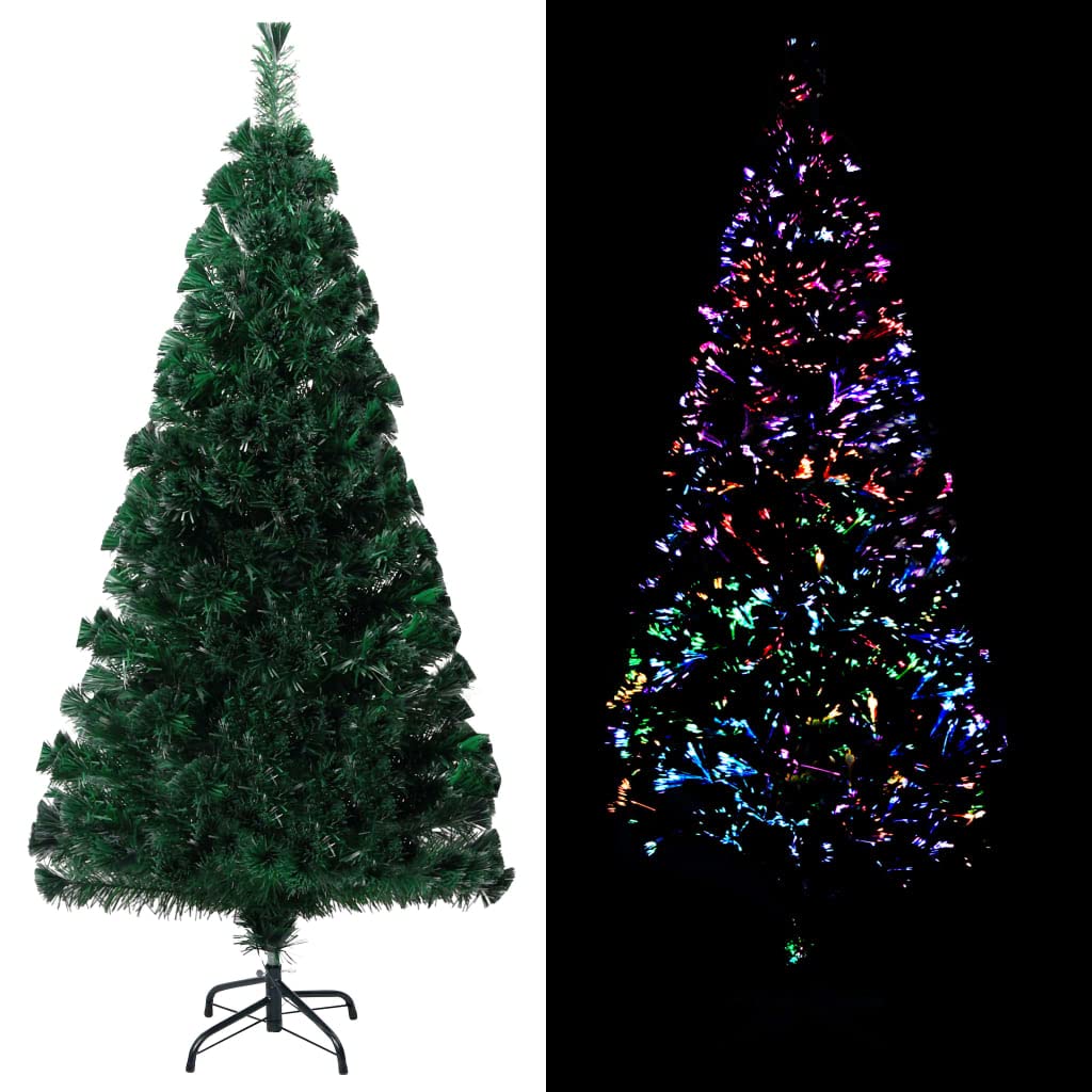 Generico Albero di Natale con Supporto Verde 150 cm in Fibra Ottica,Decorazioni Natalizie,Alberi di Natale-321027