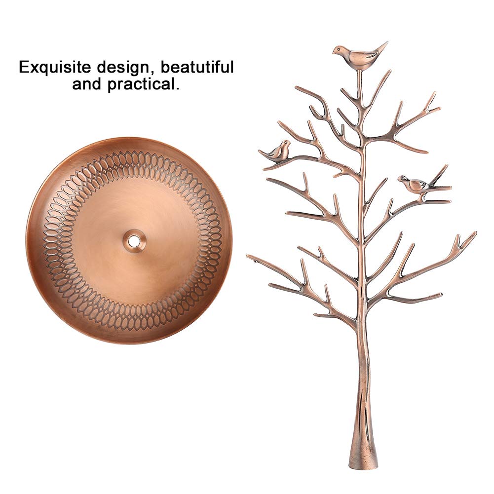 Présentoir à Bijoux à 5 Niveaux En Métal Et Bois - Support Pour Colliers, Boucles D'oreilles, Montres, Bagues (Noir) - 2