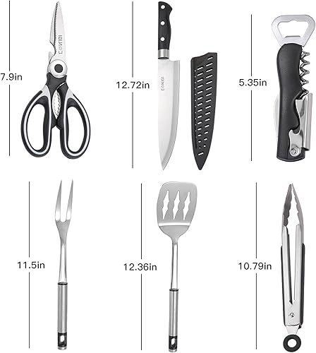 Miniatura 2 de Bolsa de almacenamiento de utensilios de cocina para campamento, juego de utensilios de cocina de campamento, bolsa de almacenamiento portátil