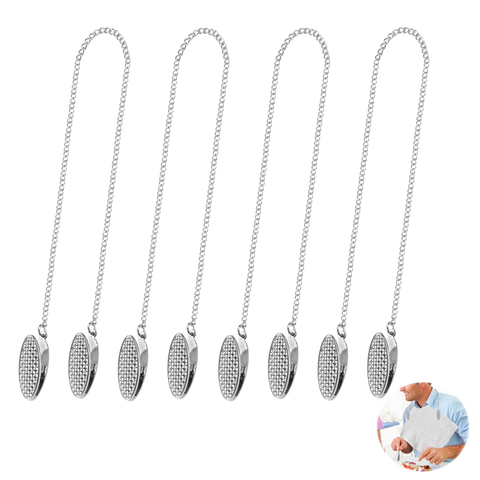 4 Pièces Pince à Serviette Serviette Tablier Pinces à Bavoirs