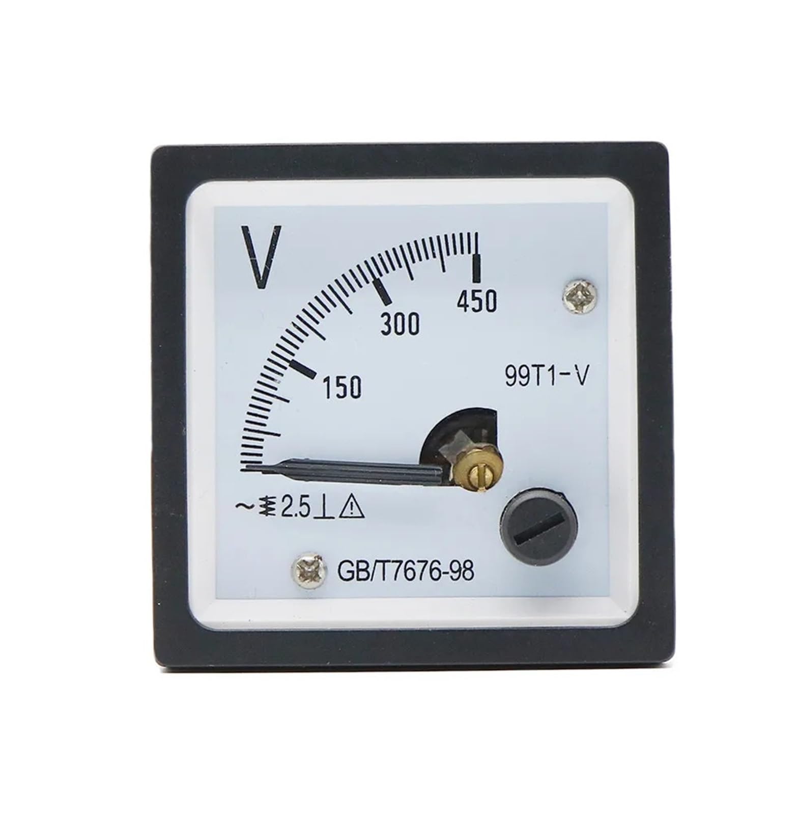 Voltímetro Panel Analógico, Voltímetro de CA de Puntero 99T1-V, 50 V, 100 V, 150 V, 250 V, 300 V, 450 V, 500 V, Panel analógico de 48 x 48 mm(100V)