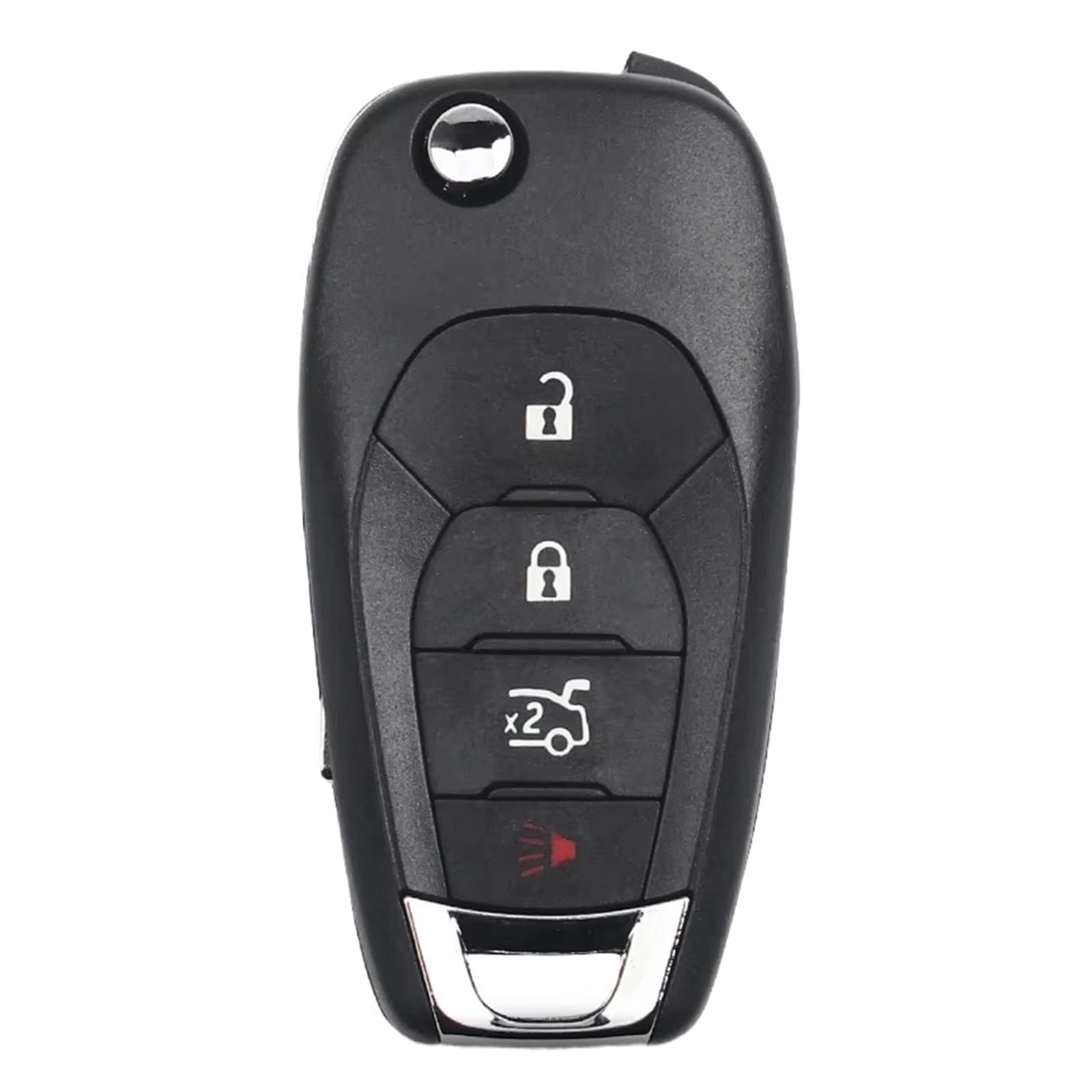 Kompatibel Mit Chevrolet Für Cruze 2014 2015 2016 2017 2018 2 3 4 Tasten Fernbedienungsgehäuse Für Klappschlüssel Schlüsseletui-Hülle(4 Buttons)
