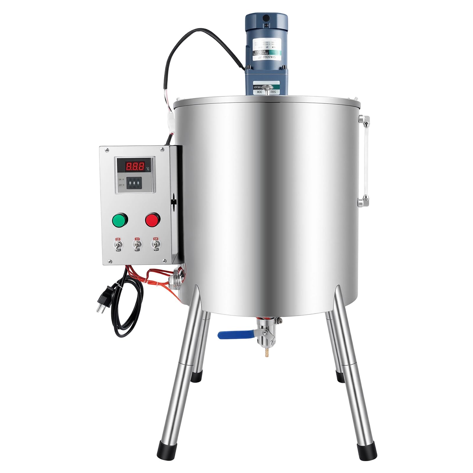 Heating Mixing Filling Machine 30L Stainless Steel Heating Mixing System 1 5KW Heating 60W Stirring for Lipstick Ointment