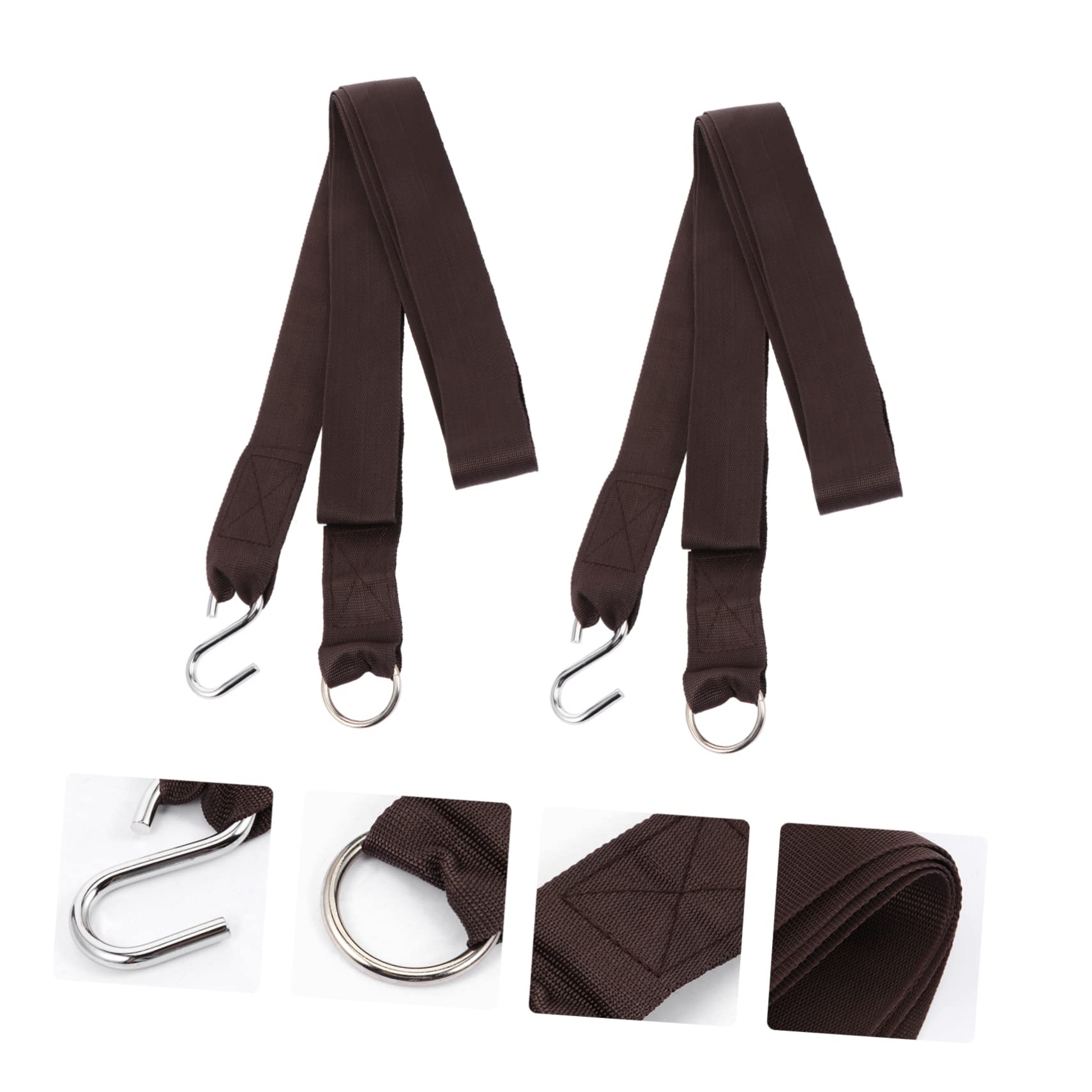 Abaodam 2 Ensembles Sangles De Hammock pour Arbre De Crochets S Sangles Résistantes pour Balançoires Hammocks Installation Facile Durable 4 Pièces * 2