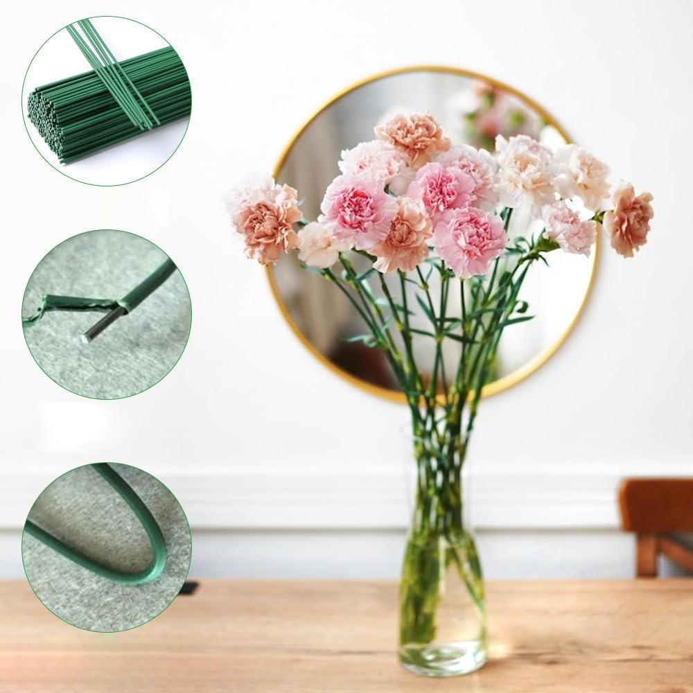 Amazon.co.jp: EDu 手芸モール 造花 100本 フラワーワイヤー 地巻