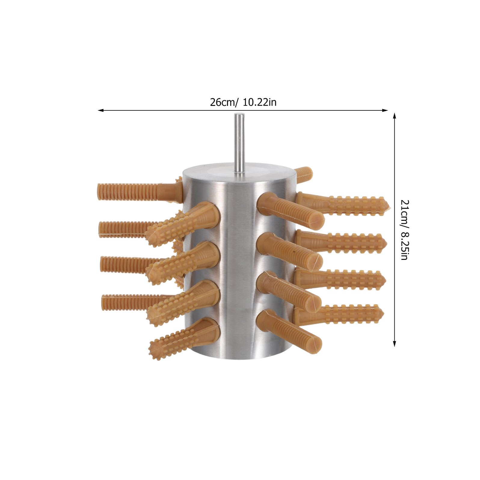 SUPVOX Spiumatrice Portatile per Polli in Acciaio Inox 24 Dita, Macchina Semiautomatica per Spiumatura di Pollame, Attrezzatura Compatta per Lavorazione di Polli, Anatre e Oche, Uso