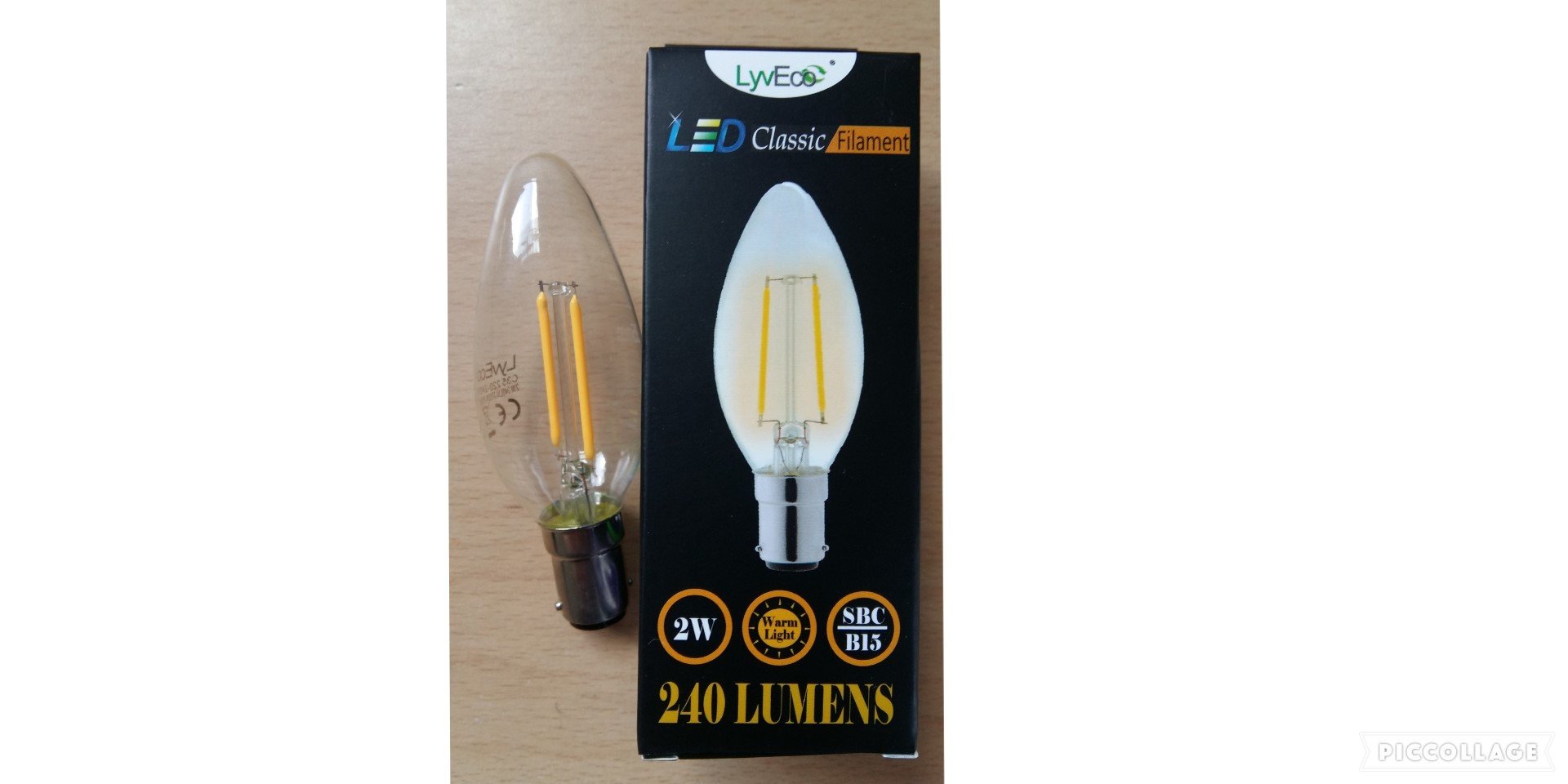 Lyvia Light 2 Watt Led Clear Candle Filament Bulb Sbc B15 Small Push In Pack Of 10
