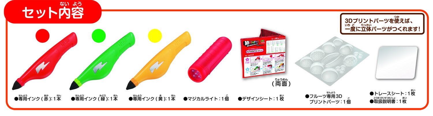 Megahouse 3D Dream Art Pen Fruit Basket Set (3 Pen)