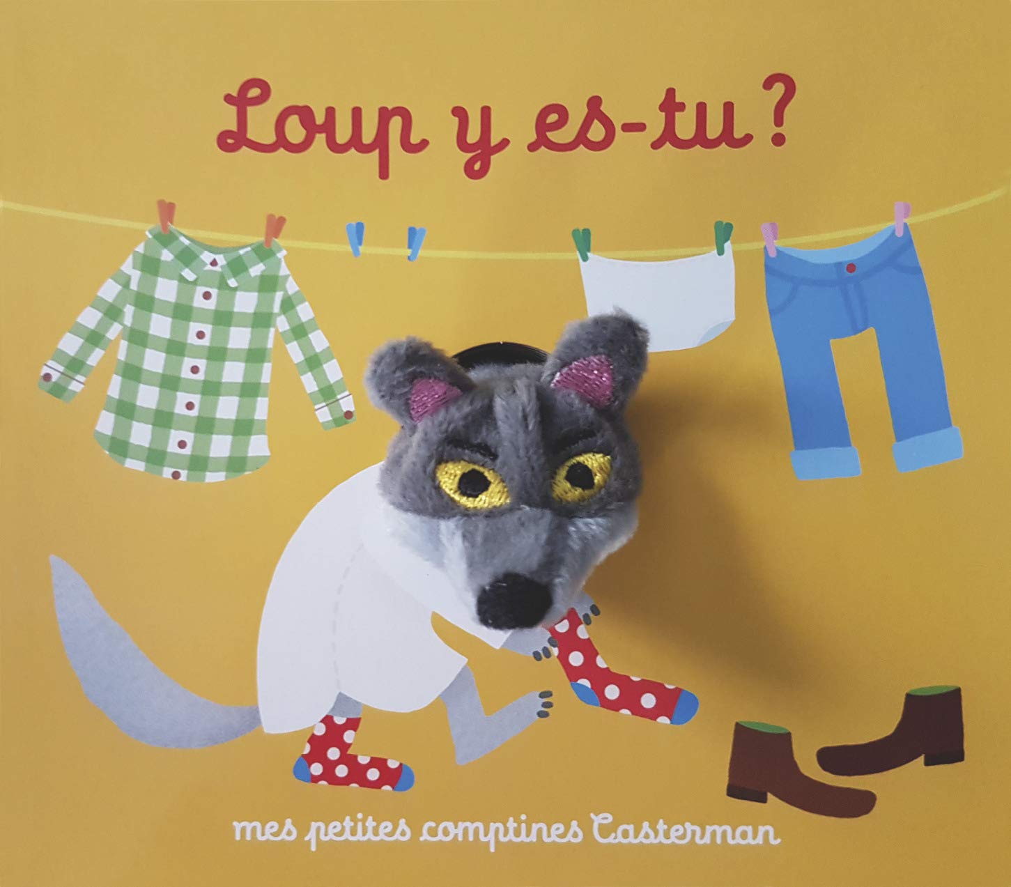 Loup y es-tu ?: Livre marionnette pour bébé - dès 1 an