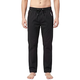 MOUNTAIN COLOURS Men's Track Pants | Black | Size XXL | 100% Cotton| Regular Fit