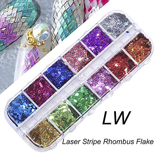 48 Farbe Nagel Pailletten Glitter, Nail Art Strassstein glitzer für gesicht körper glitzer, Shiny Gemischt Runde Dünne… – Bild 7