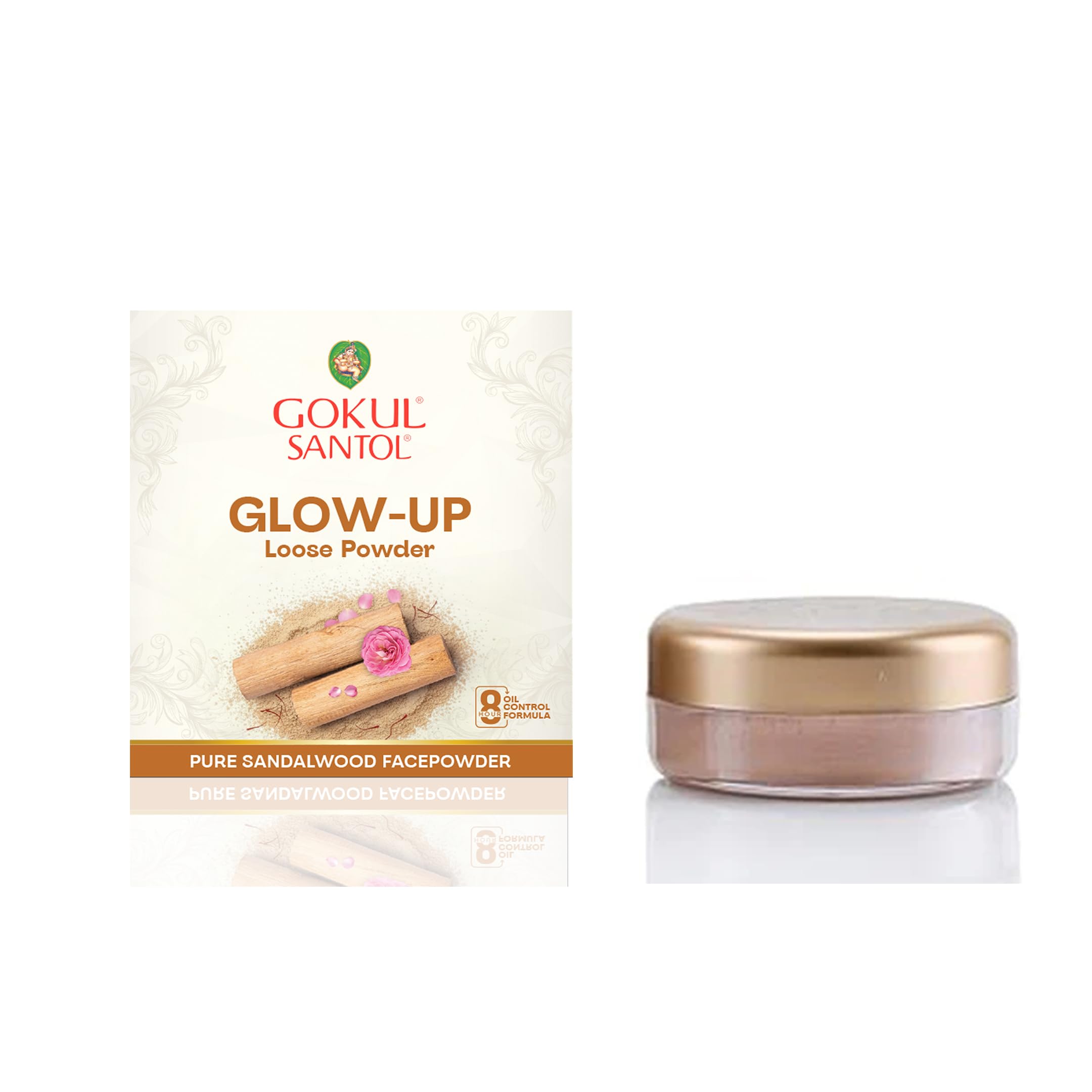 Gokul Santol Pure Sandalwood Makeup Powder - Flawless Skin, Blemish-Free Coverage for All Skin Types | 10g | Mattifying, Refreshing, Soothing, Brightening Formula-picture-53