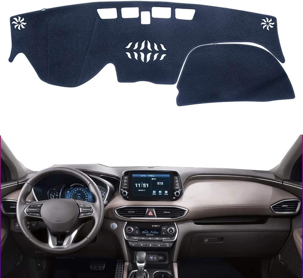 Car Dashboard Cover for Left Hand Drive Hyundai Santa Fe 2019 2020 TM Carpet Dashmat Sun Shade Pad Car Styling