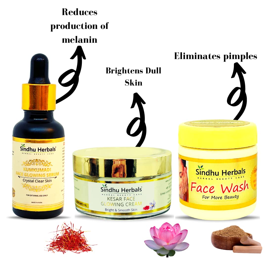 Sindhu Herbals Mini Glow Kit for Skin Brightening & Healthy Skin 3