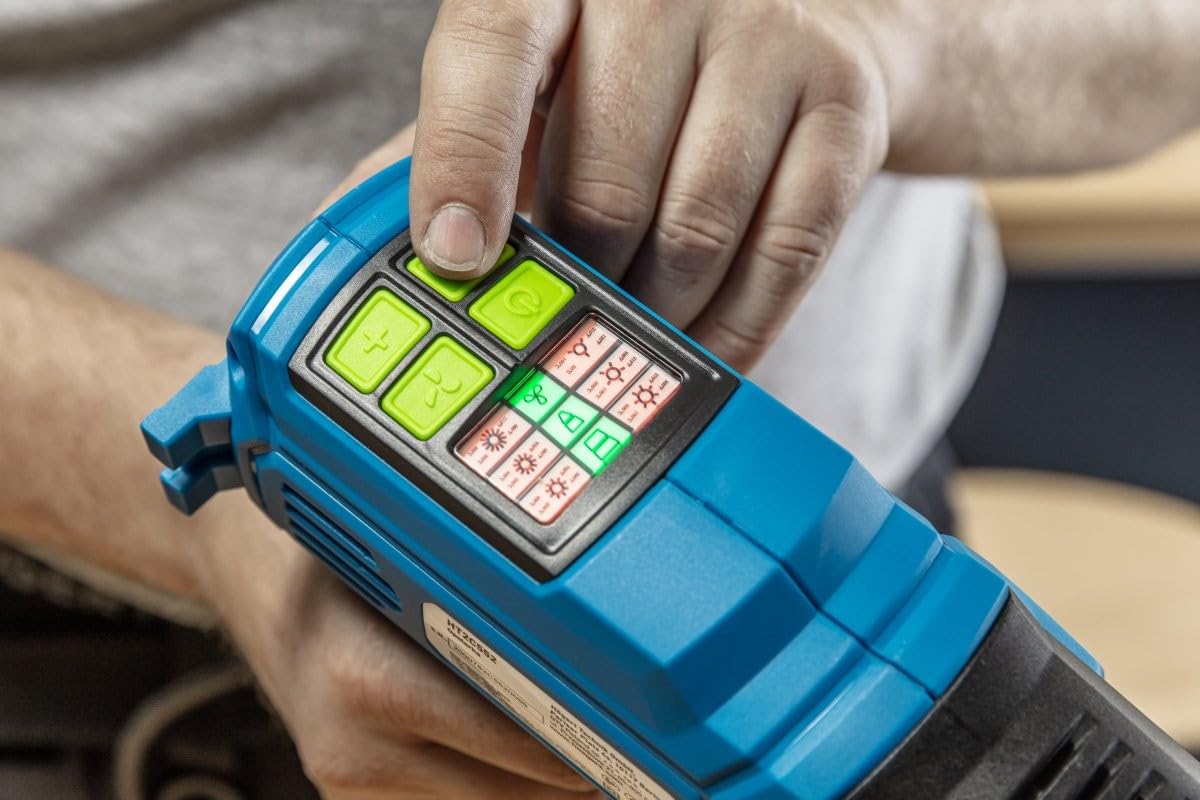 Pistola de calor 2000W eliminación de revestimientos antiguos pantalla LCD Högert Technik HT2C552