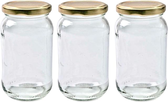 Nutley's 380 ml Jam and Pickle Jar Lid - Gold (Pack of 3)