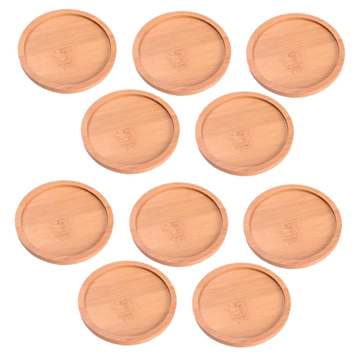 Plateau pour plantes bambou Abaodam x10 coupelles rondes