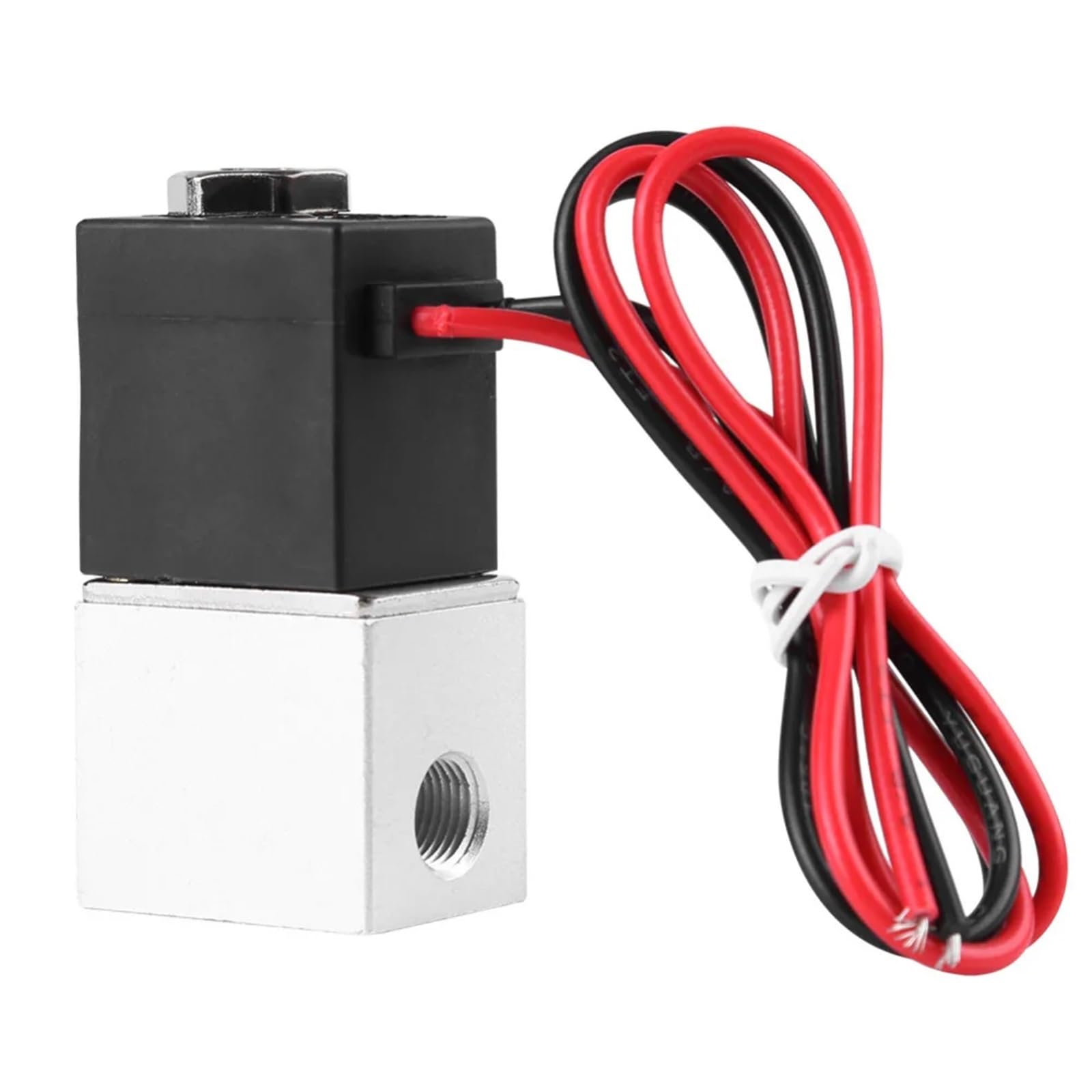 DC 12V 24V 110V 220V Magnetventil 1/4 1/8 Zoll 2-Wege Normal Geschlossen Direkt wirkende pneumatische Ventile for Wasser Luft Gas Heiß 1St(1/4",12V)