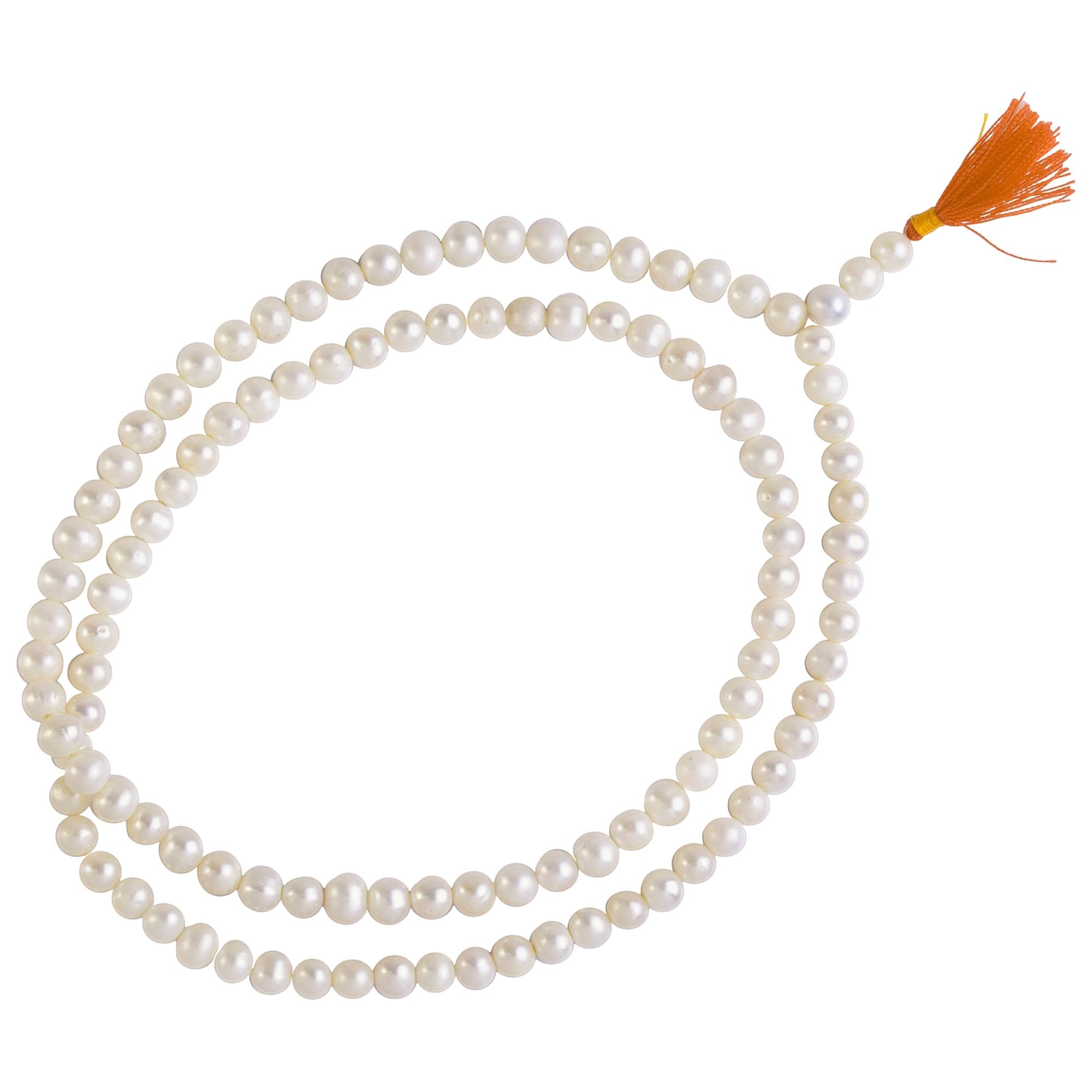 D.D Pearls Natural Fresh Water Pearl jaap mala (108+1 Beads) Prayer Beads Certified Astrological|Unisex Both for Men & Women-image-39