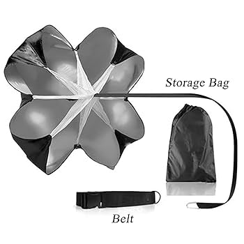 Sprints Running Bag Speed Training Parachute - 59x59in Resistance Chute For Football, Soccer & Track Athletes Football Sled