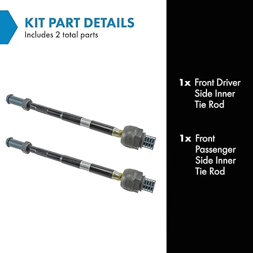 Miniatura 437 de TRQ Juego de barras de acoplamiento exteriores compatibles con Chevrolet Cruze Volt 2016-2019