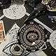 AHANDMAKER Pendelbrett-Set, hölzerne Wünschelruten-Wahrsagentafel, metaphysische Nachrichtentafel mit Kristallpendel-Halskette für Hexerei, Wicca-Altarbedarf, Kit, Ouroboros & Auge