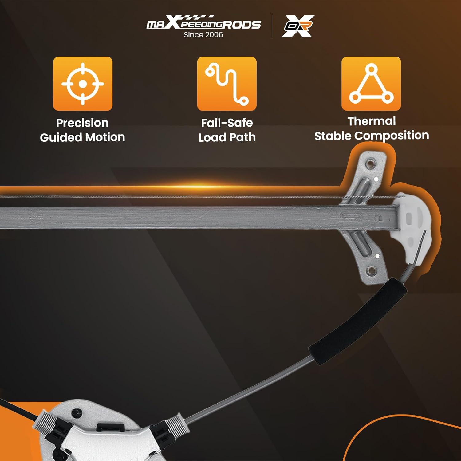 maXpeedingrods Power Window Regulator Rear Right for Honda Accord 03-07 2.4L 3.0L 748-045