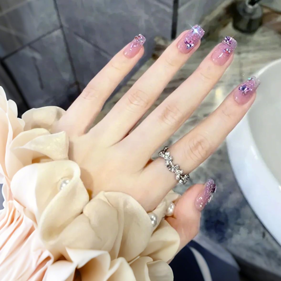42 Couleurs Strass Ongle Nail Art, BetterJonny 3mm Strass Ongle Cristal Nail Art Diamants en Cristal à Dos Plat Strass pour Ongles Strasss pour Art d’Ongles (B)