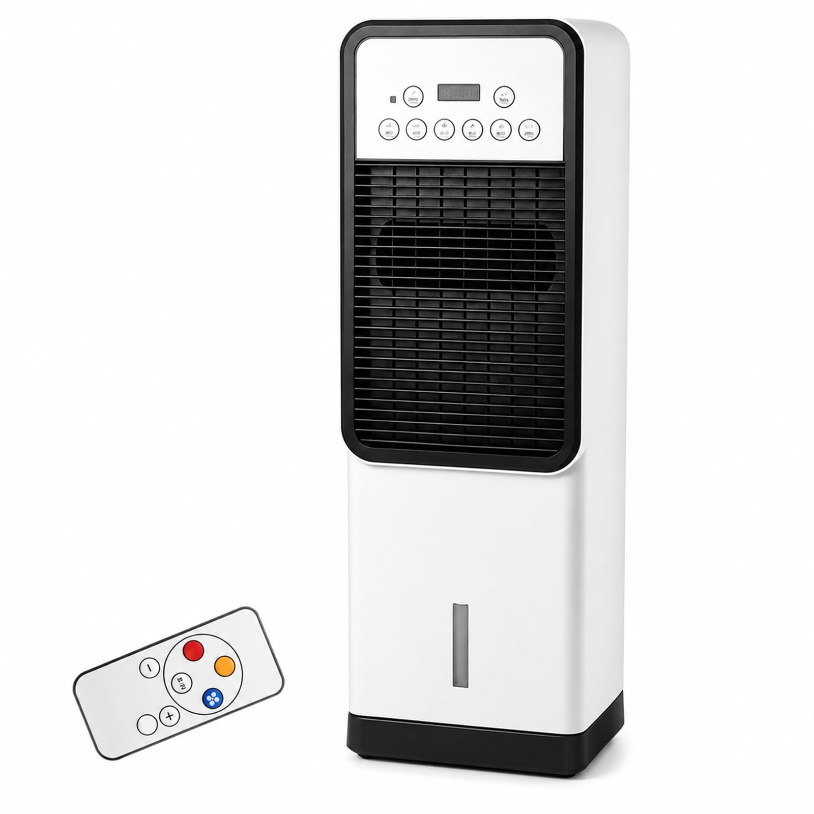 WPWSDWMX Portable Evaporative Air Cooler, 3.5L Swamp Cooler with Remote, 3 Wind Speeds 12H Timer, Humidifying Cooling Fan for Bedroom