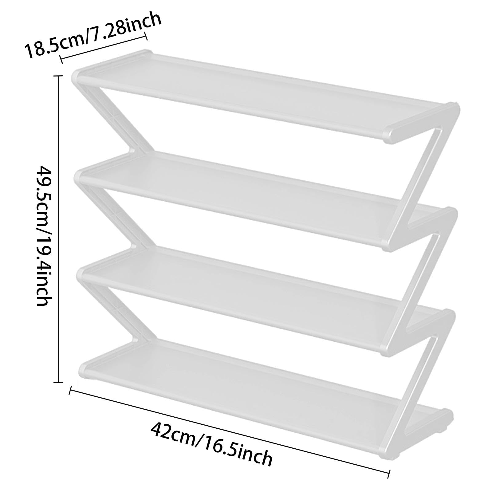 YHQZNLXQ Éère à Chaussures multifonctionnelle en Forme de Z à 3 Niveaux - Organisateur Peu encombrant pour Placard, éère à Chaussures élégante Pratique pour Le Rangement à Domicile Facile à