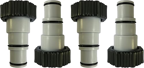 Miniatura 2 de Adaptador de manguera de repuesto con collar de repuesto para Intex Fit para bombas de conexión roscada (paquete de 4)