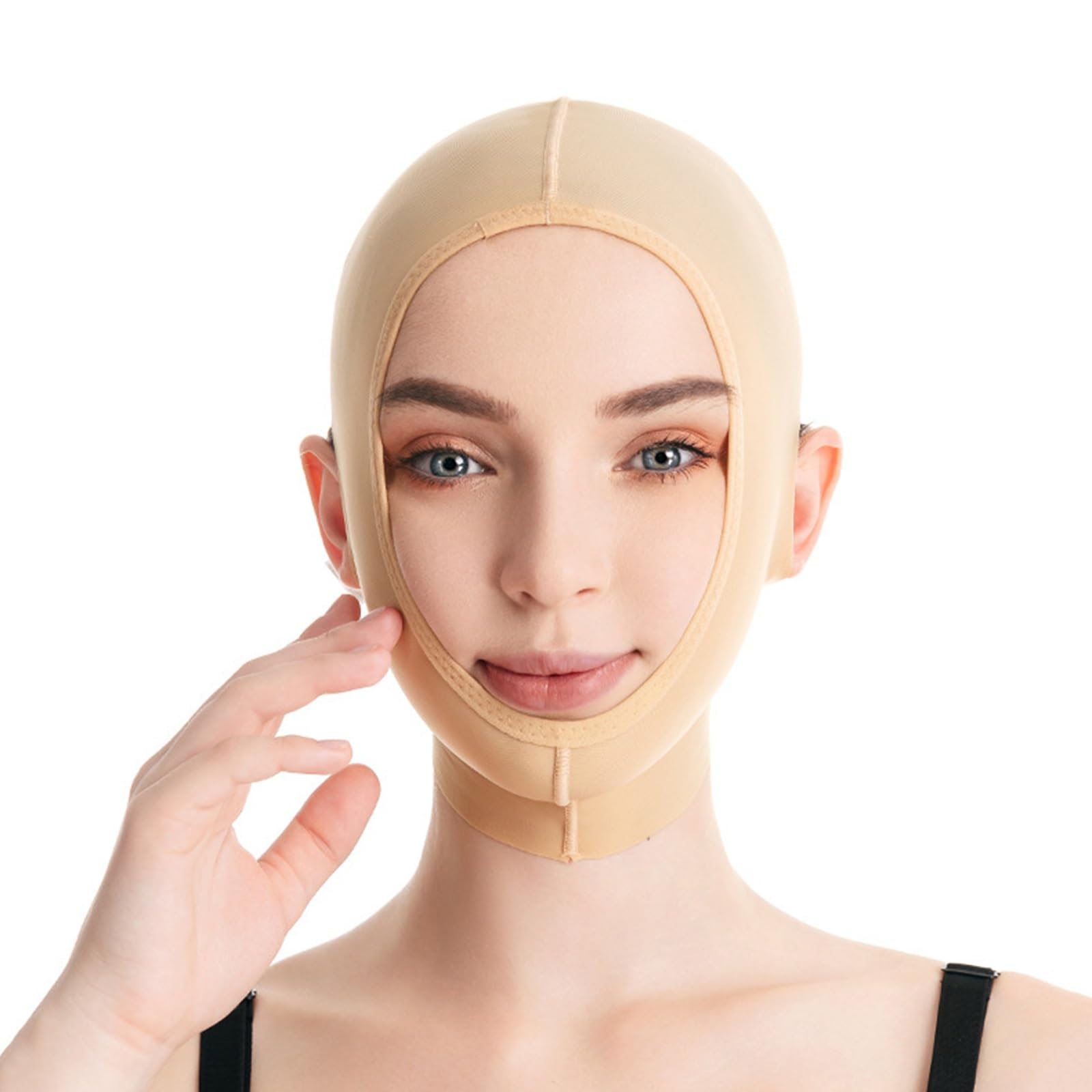 Fajas tonificadoras faciales, Correa Adelgazante para la Barbilla, Prenda de compresión lipo, Cubierta de Cuello Reutilizable, cinturón Lifting Vline (Mediano)