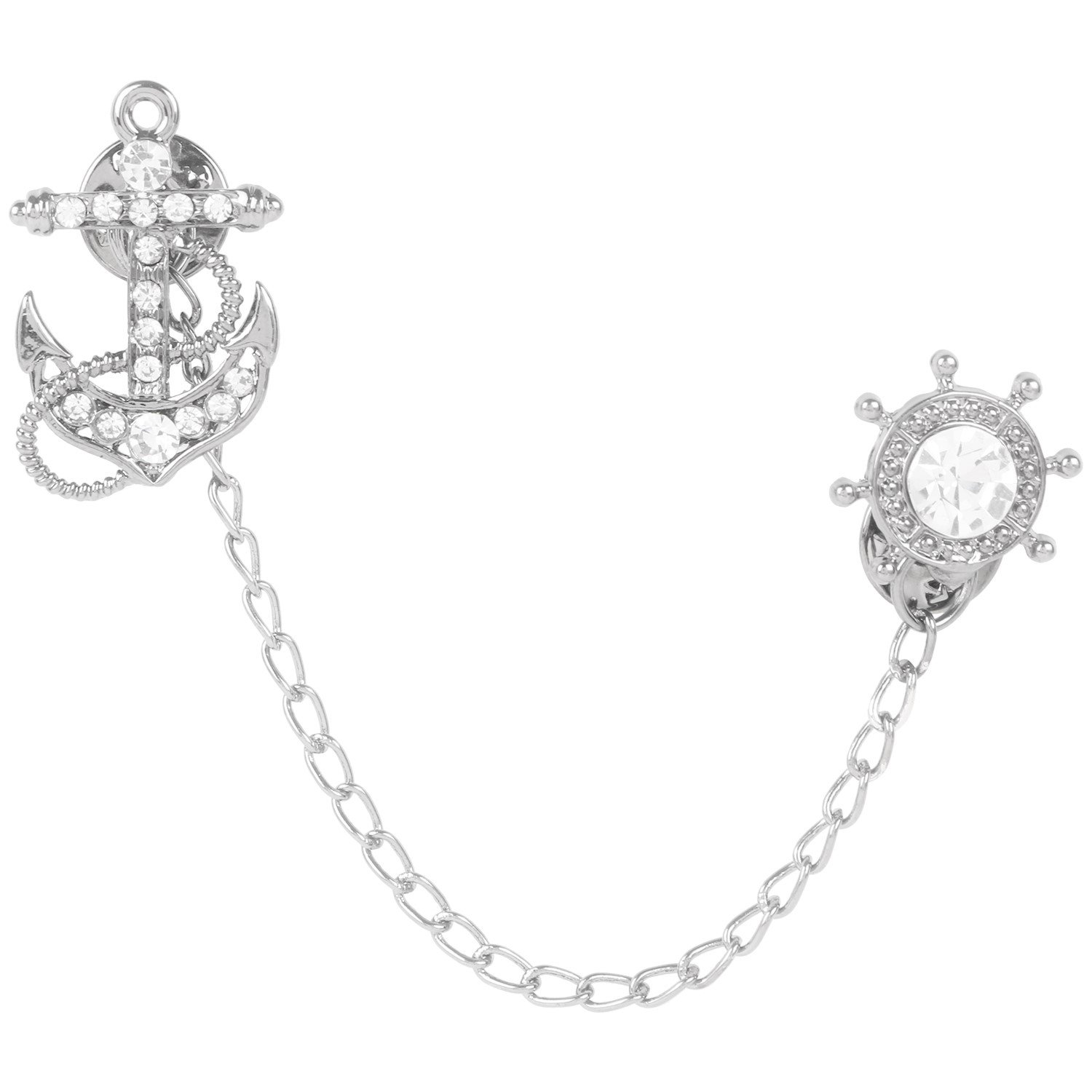 BROACHES FOR MEN WOMEN ON SUITS SHIRTS COAT BROOCHES BLAZERS MEDAL FORMAL SHERWANI WITH CHAIN ANCHOR AND WHEEL LAPEL PIN TIE TACK SAREE SILVER GOLDEN GOLD BLACK BLUE BROWN RED DIAMOND CRYSTALS FOR WEDDING PARTY IN A GIFT BOX TSHOSILCOLLARCHAIN982